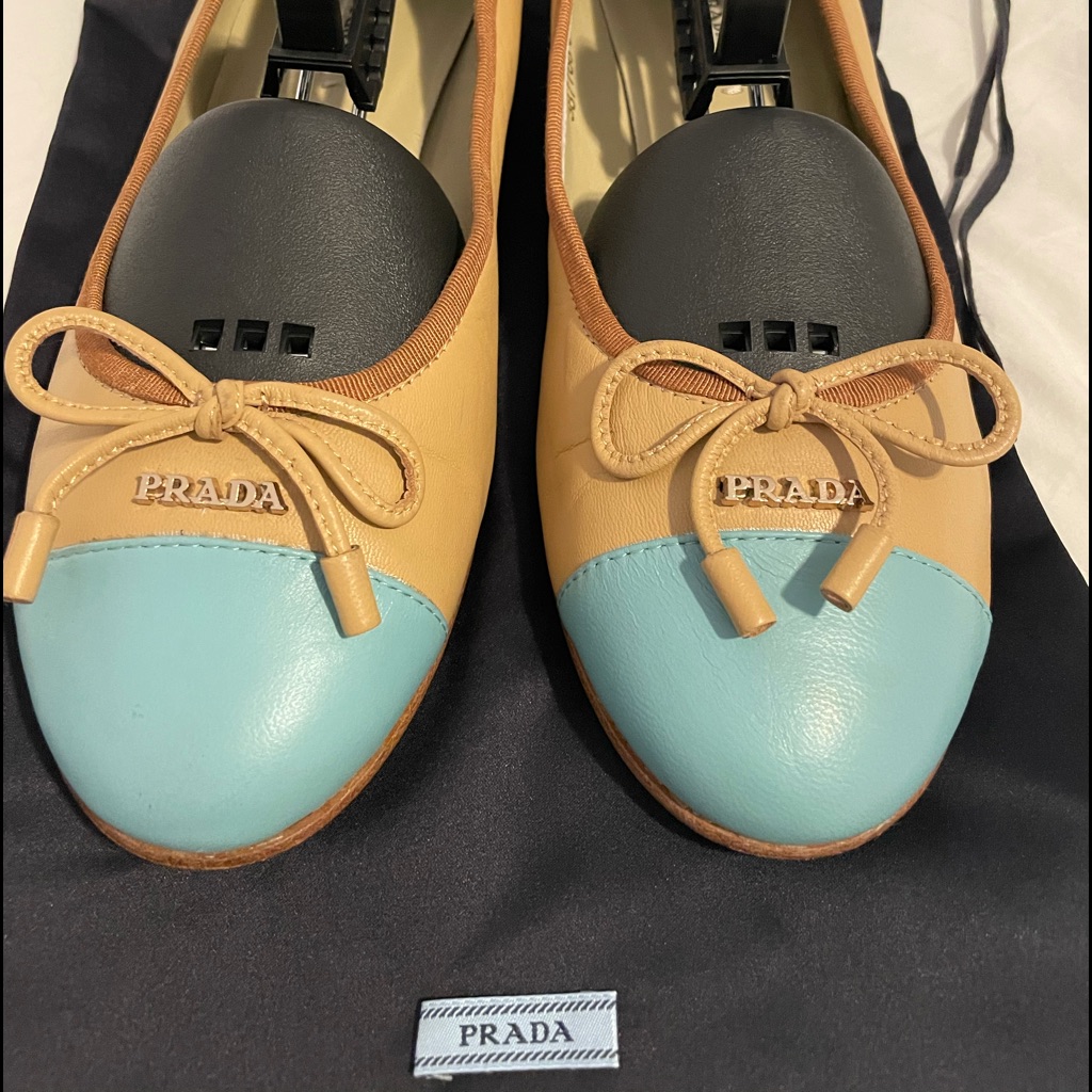 Prada Bi-Color Ballet Flats. Authentic.